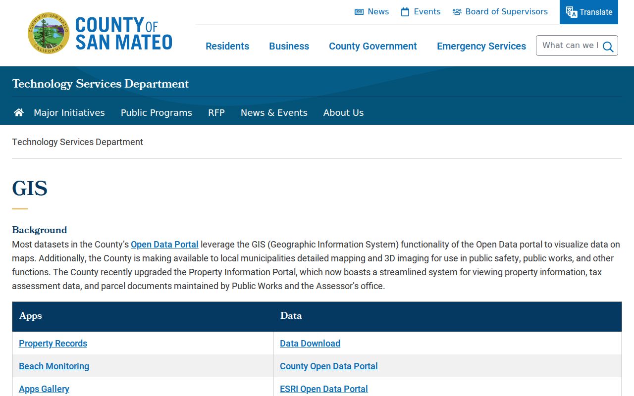 San Bruno residents directory county property and GIS gateway