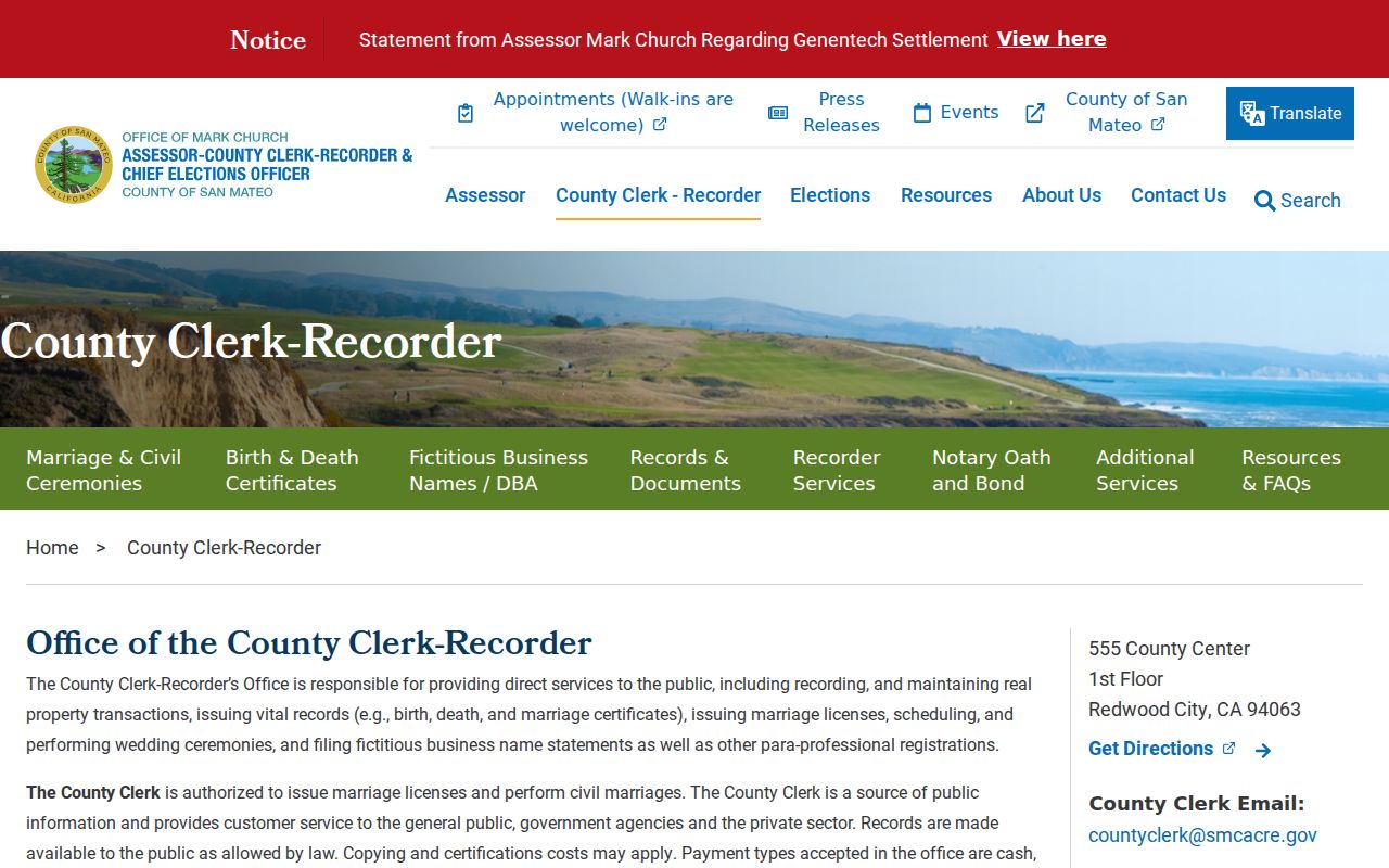 San Bruno residents directory county recorder and clerk gateway