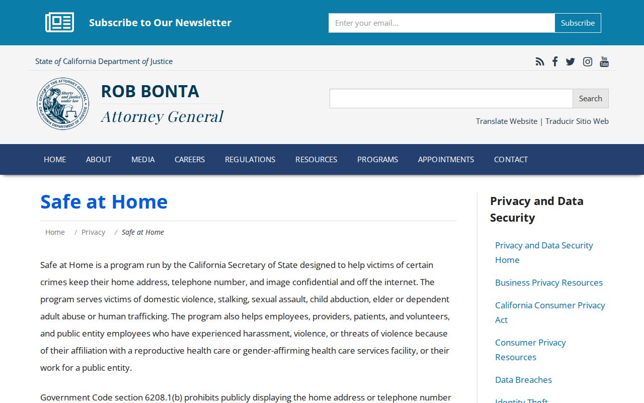 San Bruno neighbors California Safe at Home privacy guidance